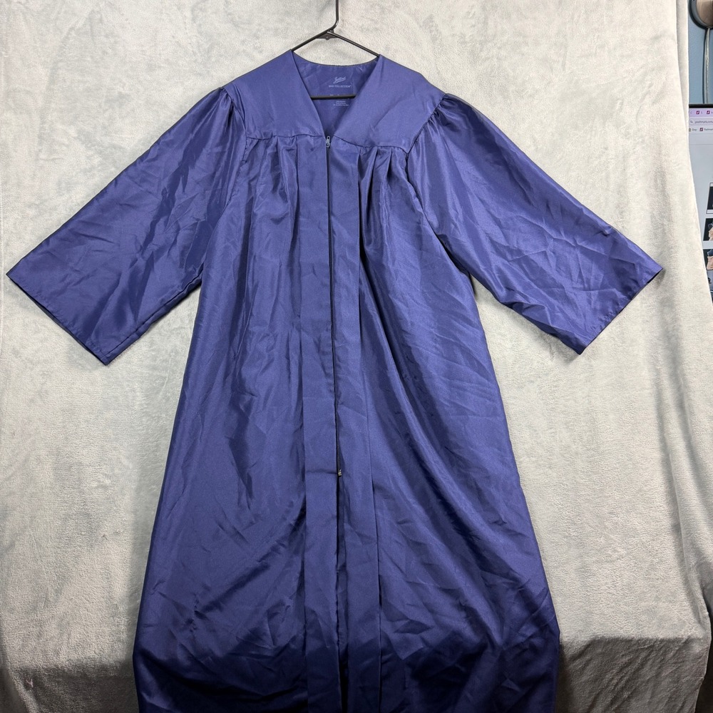 Jostens Unisex 6'1"-6'3" Navy Blue Graduation Gown Academic Robe BDG Collection